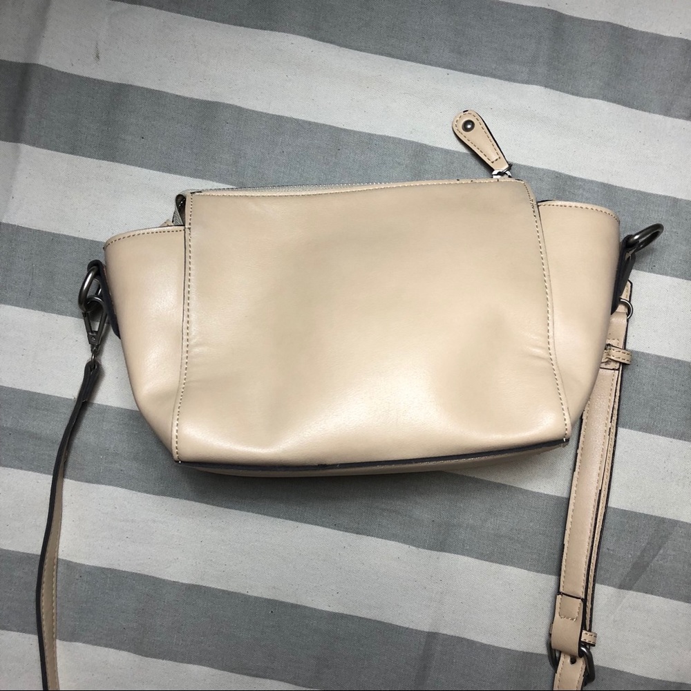 Free people cross body bag cutouts beige purse - Picture 5 of 8